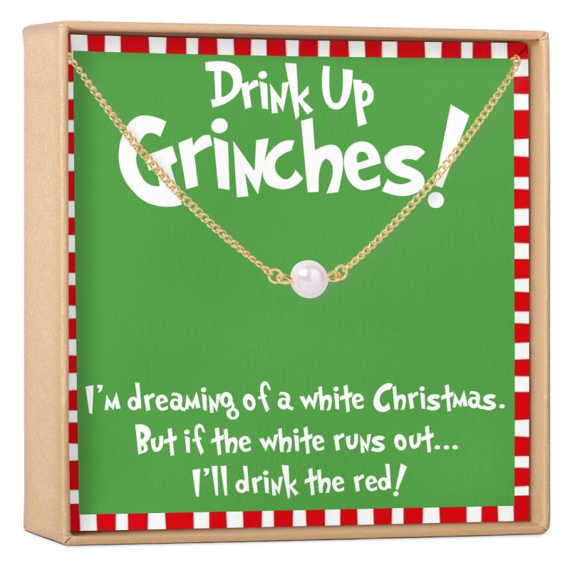 grinch christmas pearl necklace 108630