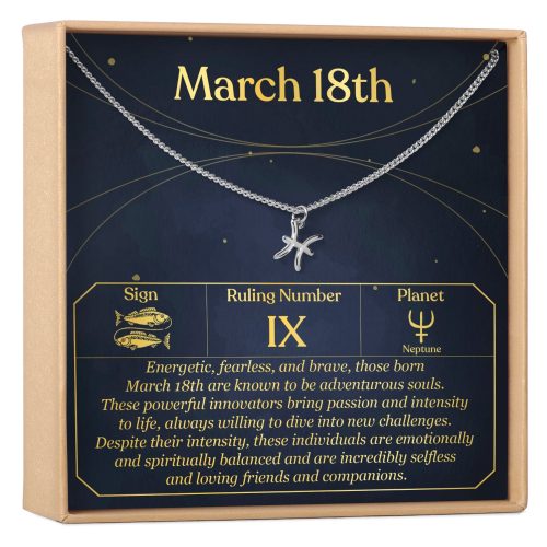 March 18th Pisces Necklace - Dear Ava