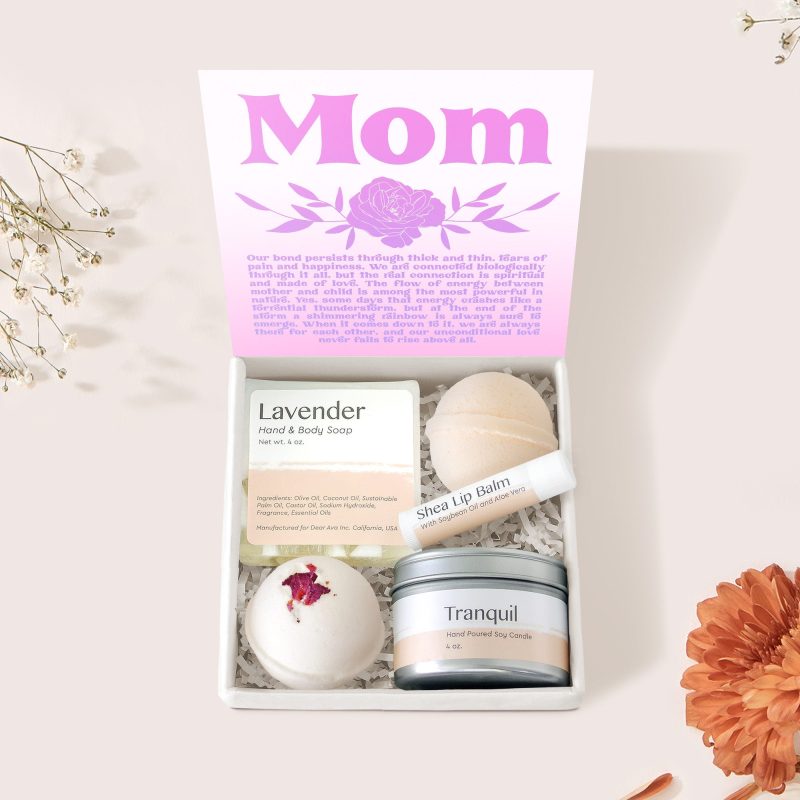 Mom Double Circle Necklace Gift Box Set - Dear Ava