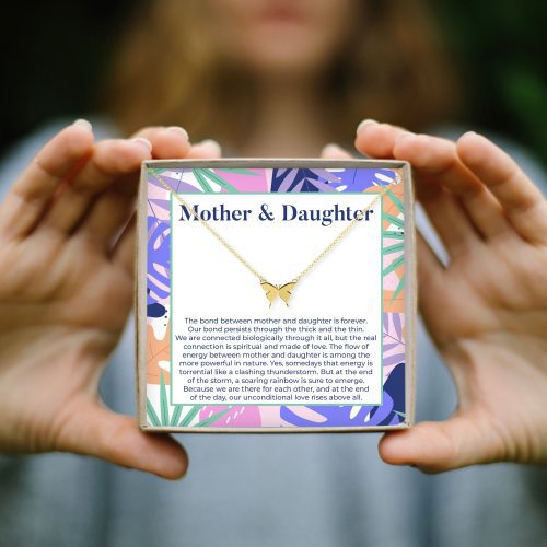 mother daughter butterfly pendant necklace 534427