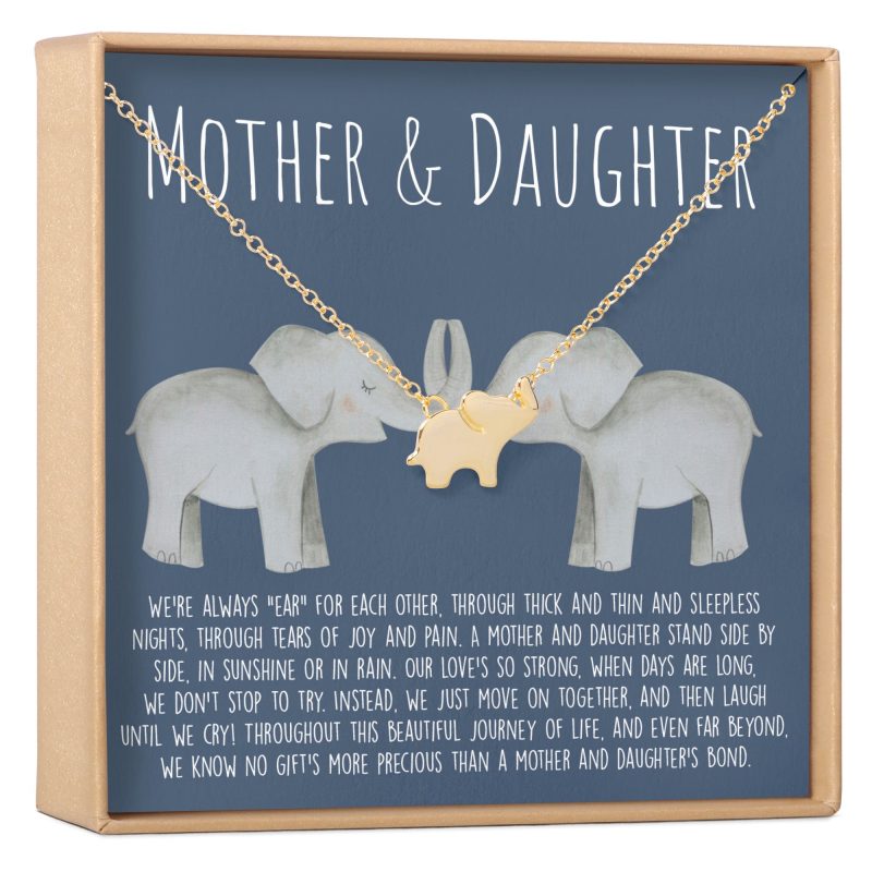 mother daughter elephant pendant necklace 687644