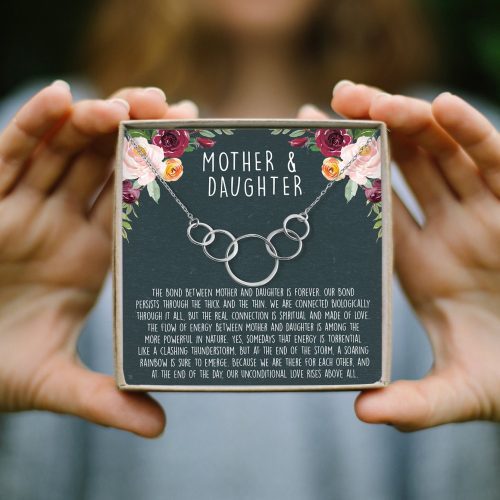 mother daughter five circles necklace 145918