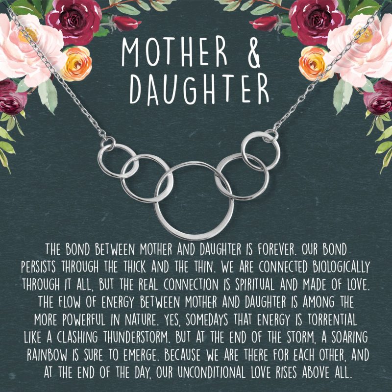 mother daughter five circles necklace 479532