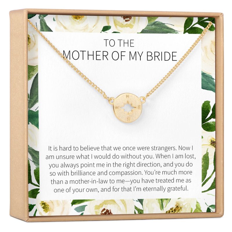 Mother of the Bride Compass Necklace - Dear Ava