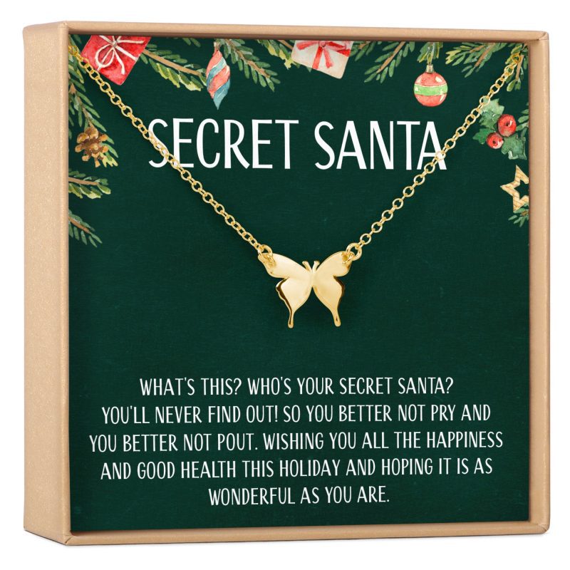 secret santa gift butterfly pendant necklace 925786