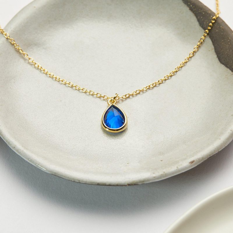 september birthstone sapphire crystal charm necklace 371755