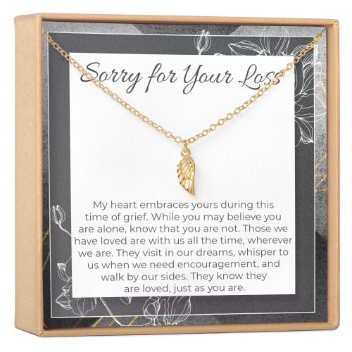 Sympathy Wing Pendant Necklace - Dear Ava