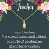 Teacher Necklace - Dear Ava