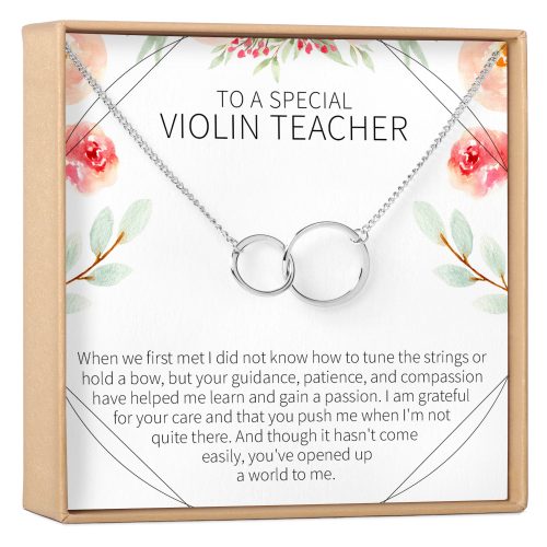 Violin Teacher Necklace - Dear Ava