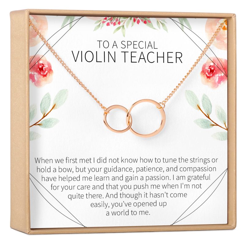 Violin Teacher Necklace - Dear Ava