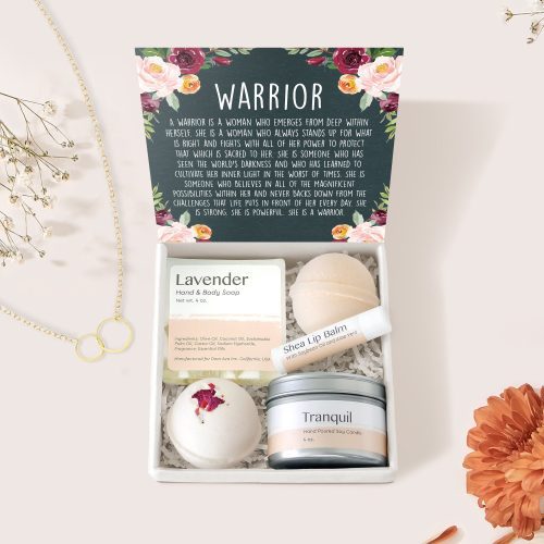 Warrior Double Circle Necklace Spa Gift Box Set - Dear Ava